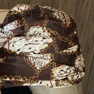 Elegant Brown and Gold Scarf